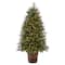 5ft. Pre-Lit Colorado Aspen Artificial Christmas Tree in Decorative Planter, White LED Lights